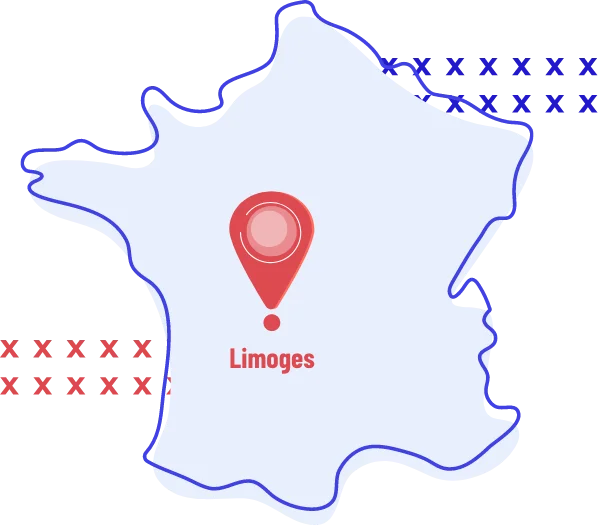Map Limoges