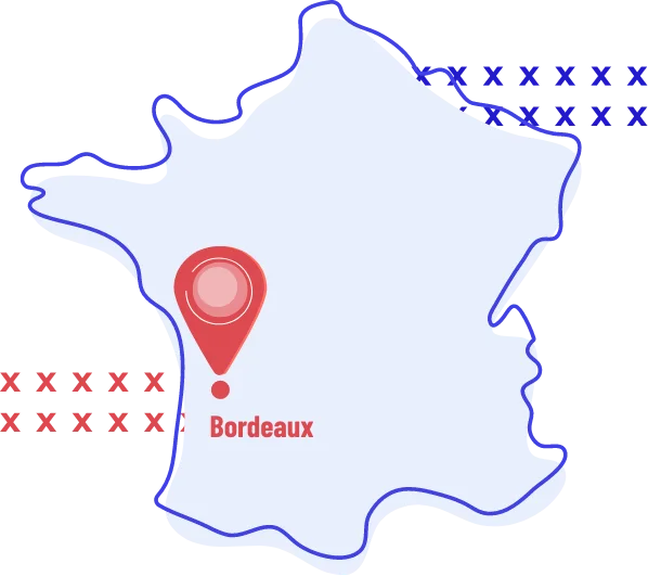 Carte agence de stratégie digitale à Bordeaux
